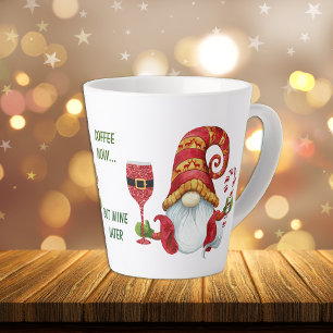 Tasse Latte Drôle Père Noël Party Gnome