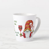 Tasse Latte Drôle Père Noël Party Gnome (Angle droit)