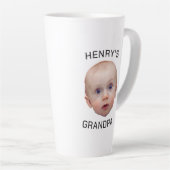Tasse Latte Drôle personnalisé visage bébé (Angle droit)