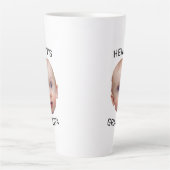 Tasse Latte Drôle personnalisé visage bébé (Devant)