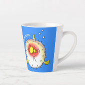 Tasse Latte Drôle poisson poivron porc-épic caricature poisson (Droite)