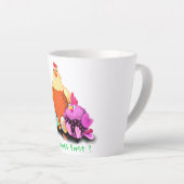 Tasse Latte Drôle Poulets En Attente Oeuf À Hatch - Texte Pers (Angle droit)