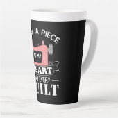 Tasse Latte Drôle Quilters Dons (Angle droit)