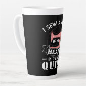 Tasse Latte Drôle Quilters Dons (Angle gauche)