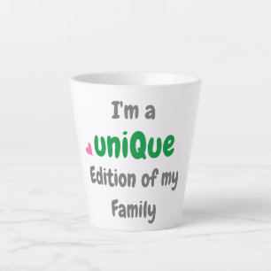 Tasse Latte Drôle Quote Famille Édition Unique Texte Famille