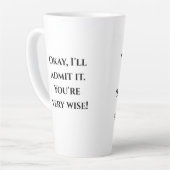 Tasse Latte Drôle Sage Dit (Angle gauche)