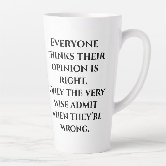 Tasse Latte Drôle Sage Dit (Droite)