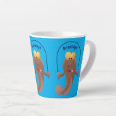 Tasse Latte Drôle sauter boudskipper poisson dessin animé (Angle droit)