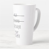 Tasse Latte Drôle Simple Favorite Noms d'enfants Fête de la Mè (Angle droit)
