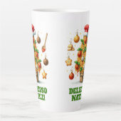 Tasse Latte Drôle Spaghetti Arbre de Noël Delizioso Natale! (Devant)