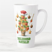 Tasse Latte Drôle Spaghetti Arbre de Noël Delizioso Natale! (Droite)