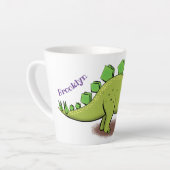 Tasse Latte Drôle stegosaurus dinosaure dessin animé (Angle gauche)