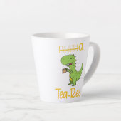 Tasse Latte Drôle Thé Rex Tyrannosaurus Dinosaure Sipping (Angle droit)