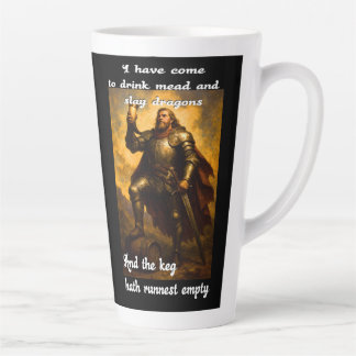 Tasse Latte Drôle tueur de dragon mead buveur humour art imagi