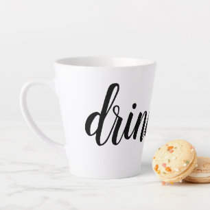 Tasse Latte Drôle Typographie Buvez-Moi
