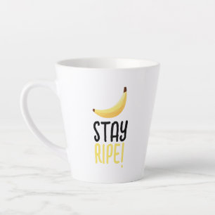 Tasse Latte Drôles de faveurs de fête à thème banane rétro ave