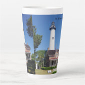 Tasse latte du phare de St. Simons (Devant)