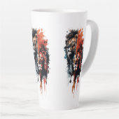 Tasse Latte Dualité du roi divisé couronné par les contres (Angle droit)