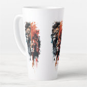 Tasse Latte Dualité du roi divisé couronné par les contres (Angle gauche)