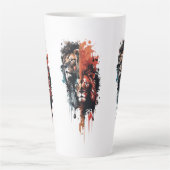 Tasse Latte Dualité du roi divisé couronné par les contres (Devant)
