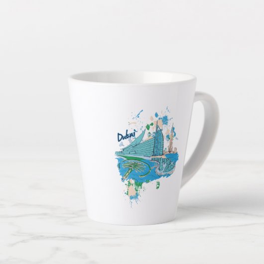 Tasse Latte Dubaï (Angle droit)