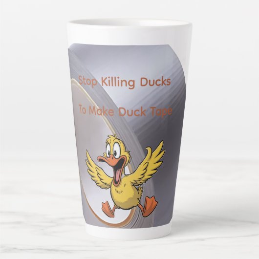 Tasse Latte duck tape sarcasm (Devant)