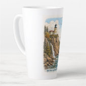 Tasse Latte Duluth, MN, Phare de Split Rock (Angle gauche)