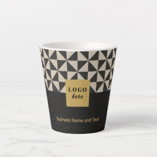 Tasse Latte Duo artisanat noir et gris - Business Logo Latte M