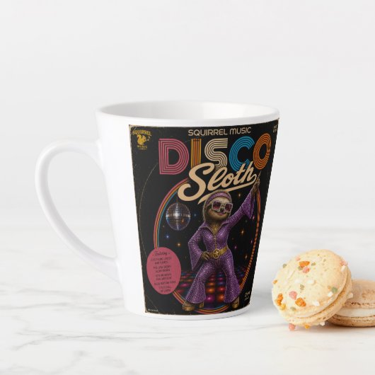 Tasse Latte Duo de paresseux disco (En situation)