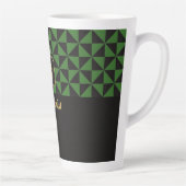 Tasse Latte Duo Geo Black & Forest Green Custom Names (Droite)