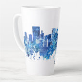 Tasse Latte Dusseldorf Allemagne Skyline Blue (Angle gauche)