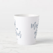 Tasse Latte Dusty Blue Maid of Honor Lettrer le script (Devant)