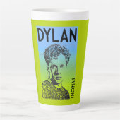 Tasse Latte Dylan Thomas Welsh Poet (Devant)