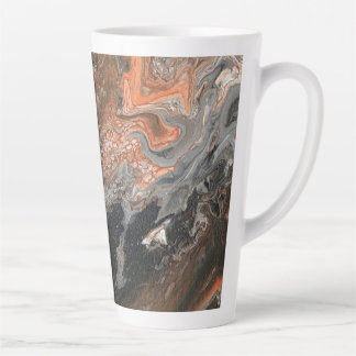Tasse Latte Dynamic Earth Tones and Swirls