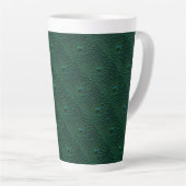 Tasse Latte Eau sur métal vert (Angle droit)