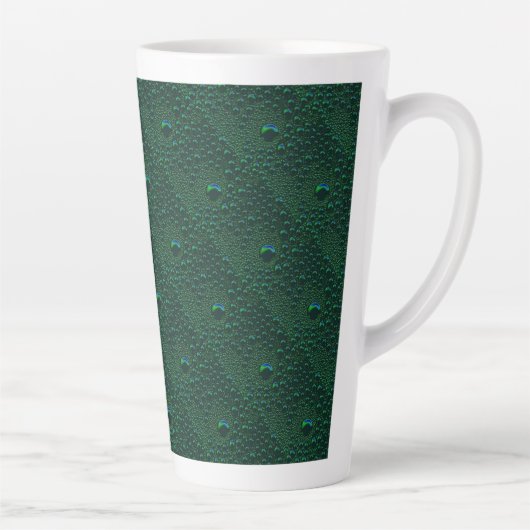 Tasse Latte Eau sur métal vert (Droite)