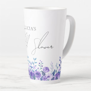 Tasse Latte Échantillon Purple Floral Garden Faveurs nuptiales