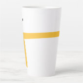 Tasse Latte Écharpe jaune minimaliste des neiges (Devant)