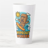 Tasse Latte Échec du Surf Wipeout Moai Chibi (Devant)