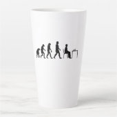 Tasse Latte Échecs - Évolution du joueur d'échecs (Devant)
