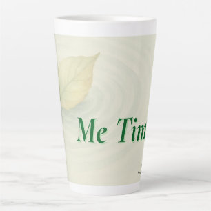 Tasse Latte Echos & Offres   "Me Time" avec feuille flottante