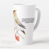 Tasse Latte Écirage d'oiseaux de la forêt d'aquarelle (Angle droit)