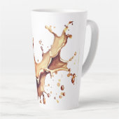 Tasse Latte Éclaboussure de café (Angle droit)