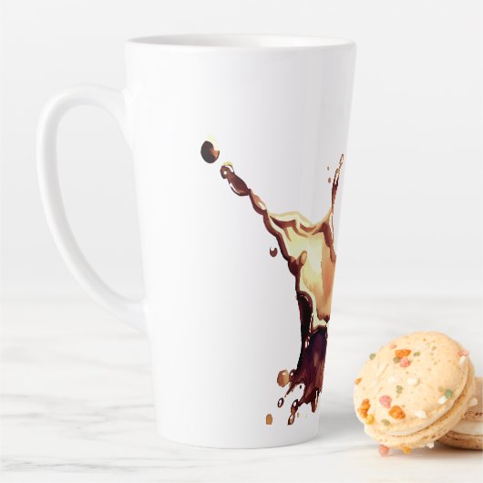 Tasse Latte Éclaboussure de café (En situation)