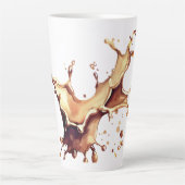Tasse Latte Éclaboussure de café (Devant)