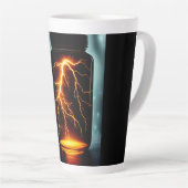 Tasse Latte Éclair Dans Un Art numérique À Bouteille (Angle droit)