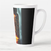 Tasse Latte Éclair Dans Un Art numérique À Bouteille (Droite)