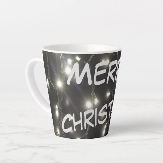 Tasse Latte Éclairage d'argent pétillant Latte de Noël (Angle gauche)