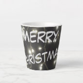 Tasse Latte Éclairage d'argent pétillant Latte de Noël (Devant)