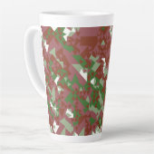 Tasse Latte Eclectique Mod Retro Motif de Noël géométrique (Angle gauche)